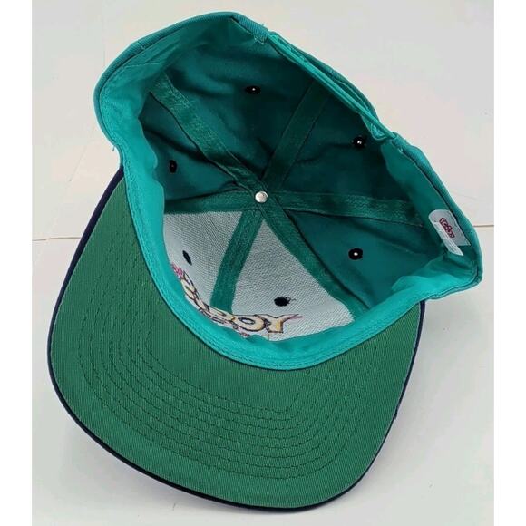Vintage 1990's Yogi's Inc. Hot Rod Classic Car Teal Purple Snapback Hat Cap - Picture 6 of 9